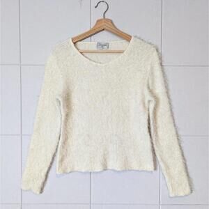 Vintage y2k wool blend fuzzy shaggy made in Italy sweater